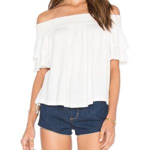 Free people smocked off the shoulder top